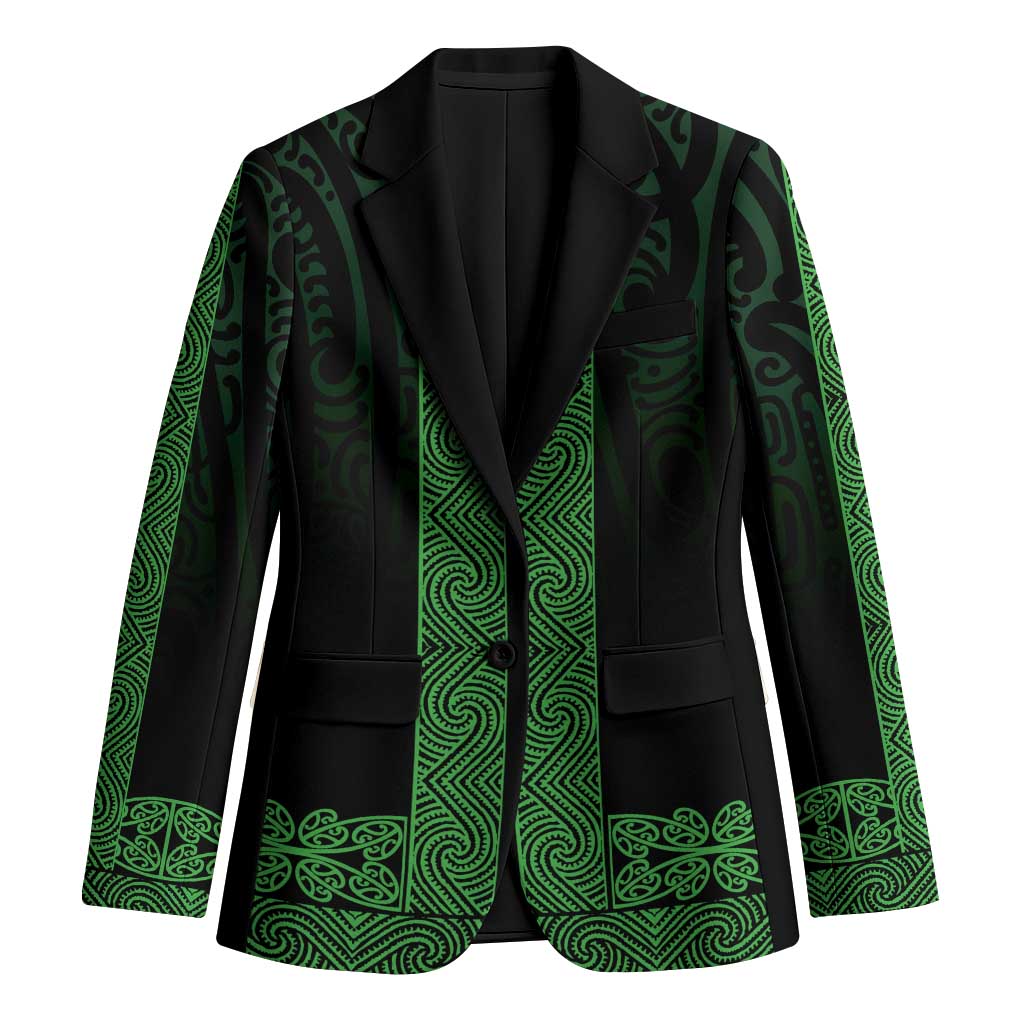 New Zealand Maori Kowhaiwhai Blazer Kakariki Maui and Mangopare LT9 Unisex Green - Polynesian Pride