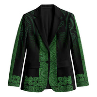 New Zealand Maori Kowhaiwhai Blazer Kakariki Maui and Mangopare LT9 Unisex Green - Polynesian Pride
