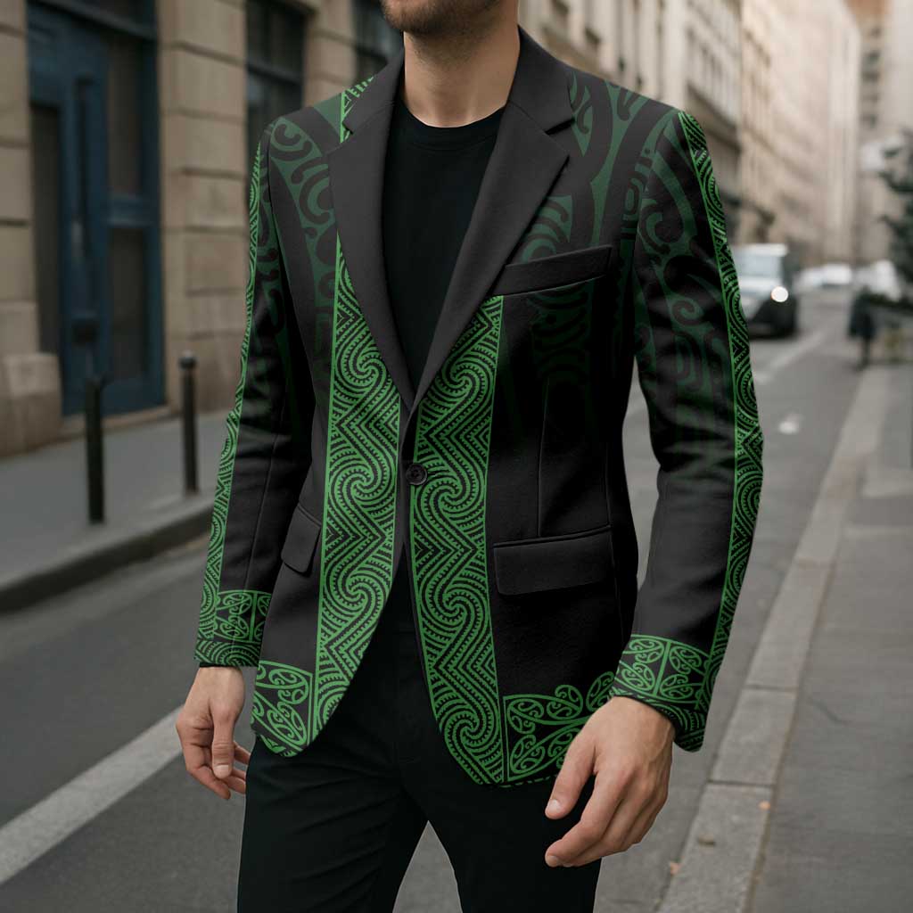 New Zealand Maori Kowhaiwhai Blazer Kakariki Maui and Mangopare LT9 - Polynesian Pride