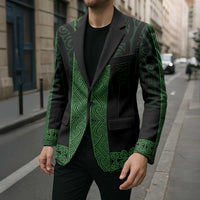 New Zealand Maori Kowhaiwhai Blazer Kakariki Maui and Mangopare LT9 - Polynesian Pride