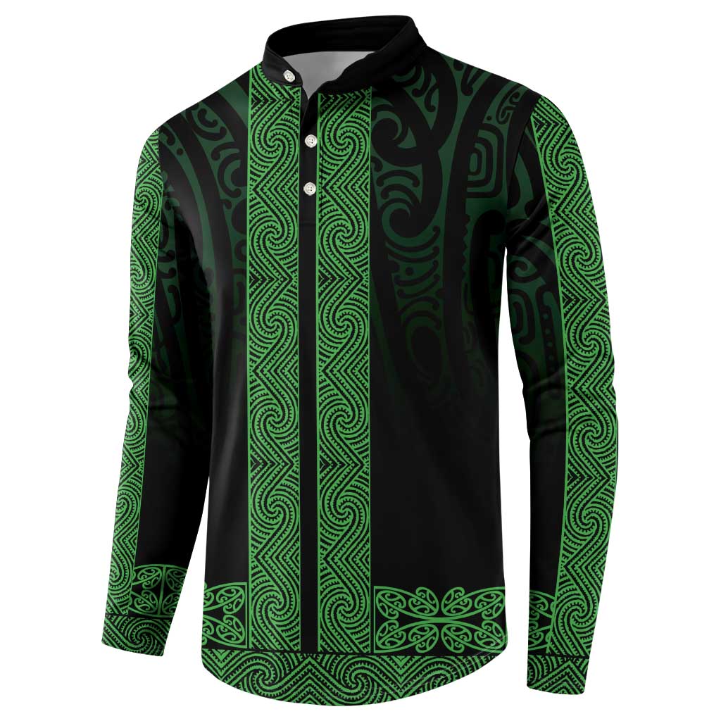 New Zealand Maori Kowhaiwhai Button Sweatshirt Kakariki Maui and Mangopare LT9 - Polynesian Pride