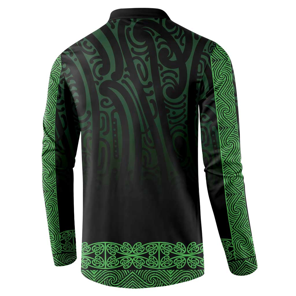 New Zealand Maori Kowhaiwhai Button Sweatshirt Kakariki Maui and Mangopare LT9 - Polynesian Pride