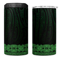 New Zealand Maori Kowhaiwhai 4 in 1 Can Cooler Tumbler Kakariki Maui and Mangopare LT9 One Size: 16 oz Green - Polynesian Pride