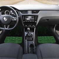 New Zealand Maori Kowhaiwhai Car Mats Kakariki Maui and Mangopare LT9 Set 2pcs - Front Green - Polynesian Pride