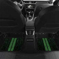 New Zealand Maori Kowhaiwhai Car Mats Kakariki Maui and Mangopare LT9 Set 2pcs - Back Green - Polynesian Pride