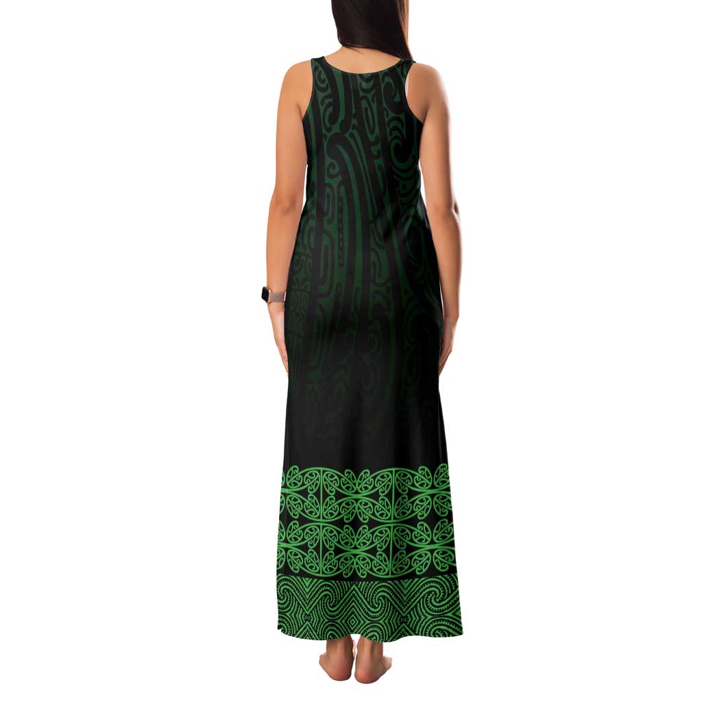 New Zealand Maori Kowhaiwhai Family Matching Tank Maxi Dress and Hawaiian Shirt Kakariki Maui and Mangopare LT9 - Polynesian Pride
