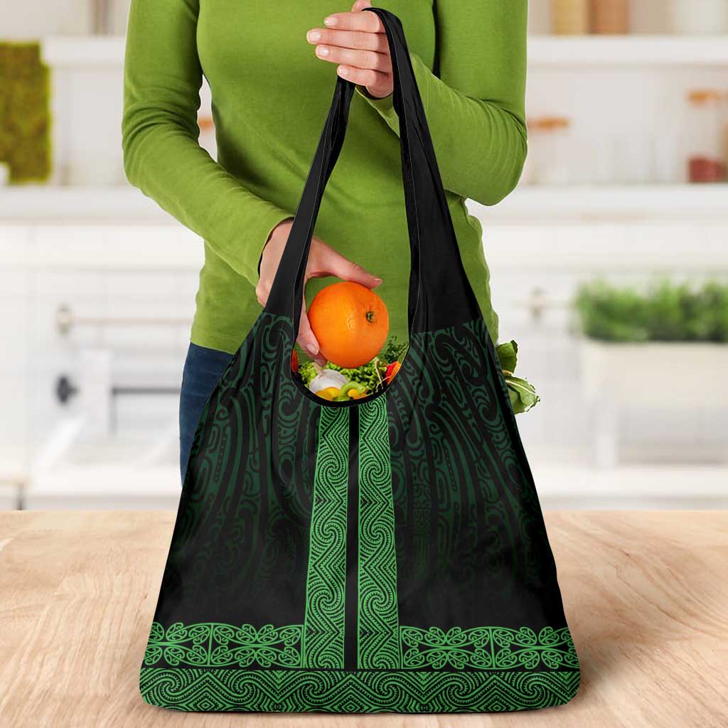 New Zealand Maori Kowhaiwhai Grocery Bag Kakariki Maui and Mangopare LT9 - Polynesian Pride