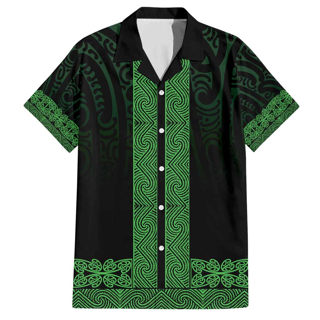 New Zealand Maori Kowhaiwhai Hawaiian Shirt Kakariki Maui and Mangopare LT9 Green - Polynesian Pride