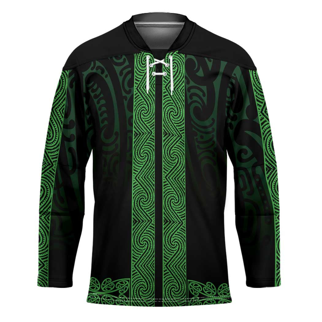 New Zealand Maori Kowhaiwhai Hockey Jersey Kakariki Maui and Mangopare - Polynesian Pride