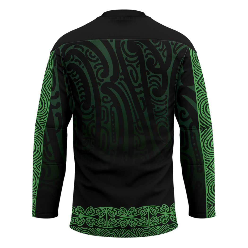 New Zealand Maori Kowhaiwhai Hockey Jersey Kakariki Maui and Mangopare LT9 - Polynesian Pride