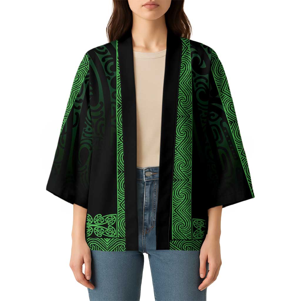 New Zealand Maori Kowhaiwhai Kimono Kakariki Maui and Mangopare LT9 - Polynesian Pride