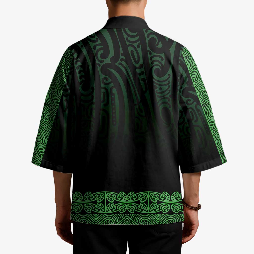 New Zealand Maori Kowhaiwhai Kimono Kakariki Maui and Mangopare LT9 - Polynesian Pride