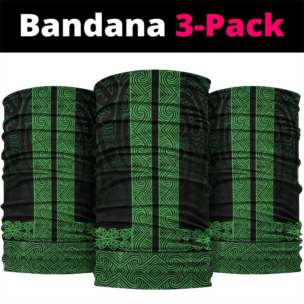 New Zealand Maori Kowhaiwhai Neck Gaiter Kakariki Maui and Mangopare LT9 package One Size: 25*50cm Green - Polynesian Pride