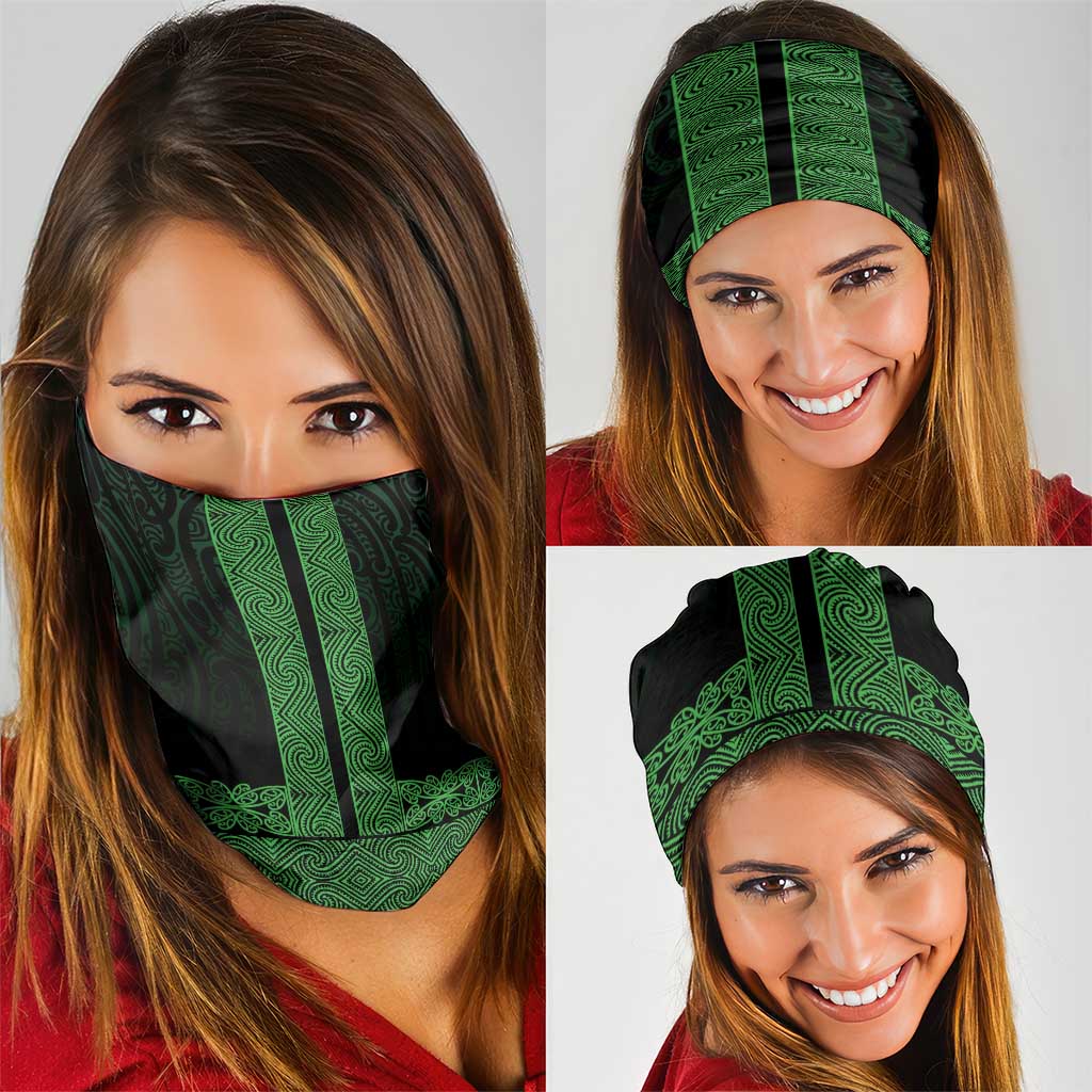New Zealand Maori Kowhaiwhai Neck Gaiter Kakariki Maui and Mangopare LT9 - Polynesian Pride