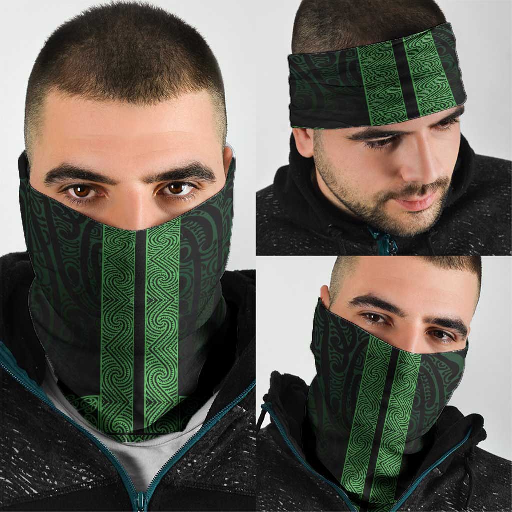 New Zealand Maori Kowhaiwhai Neck Gaiter Kakariki Maui and Mangopare LT9 - Polynesian Pride