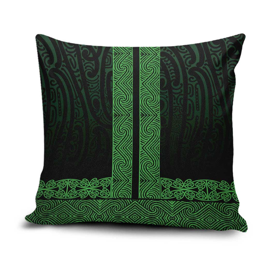 New Zealand Maori Kowhaiwhai Pillow Cover Kakariki Maui and Mangopare LT9 Green - Polynesian Pride