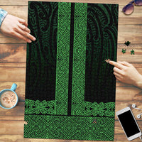 New Zealand Maori Kowhaiwhai Puzzle Kakariki Maui and Mangopare LT9 Green - Polynesian Pride