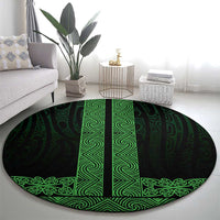 New Zealand Maori Kowhaiwhai Round Carpet Kakariki Maui and Mangopare LT9 - Polynesian Pride