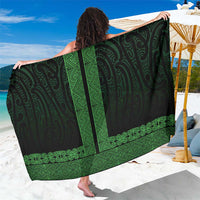 New Zealand Maori Kowhaiwhai Sarong Kakariki Maui and Mangopare LT9 One Size 44 x 66 inches Green - Polynesian Pride