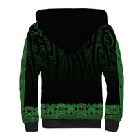New Zealand Maori Kowhaiwhai Sherpa Hoodie Kakariki Maui and Mangopare LT9 - Polynesian Pride