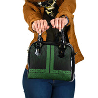 New Zealand Maori Kowhaiwhai Shoulder Handbag Kakariki Maui and Mangopare LT9 One Size Green - Polynesian Pride