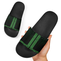 New Zealand Maori Kowhaiwhai Slide Sandals Kakariki Maui and Mangopare LT9 - Polynesian Pride