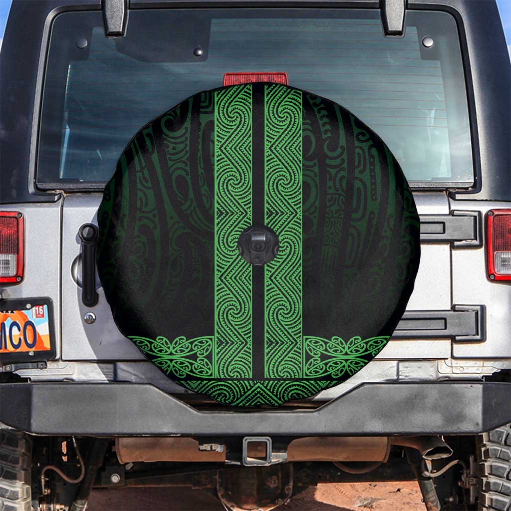 New Zealand Maori Kowhaiwhai Spare Tire Cover Kakariki Maui and Mangopare LT9 Green - Polynesian Pride
