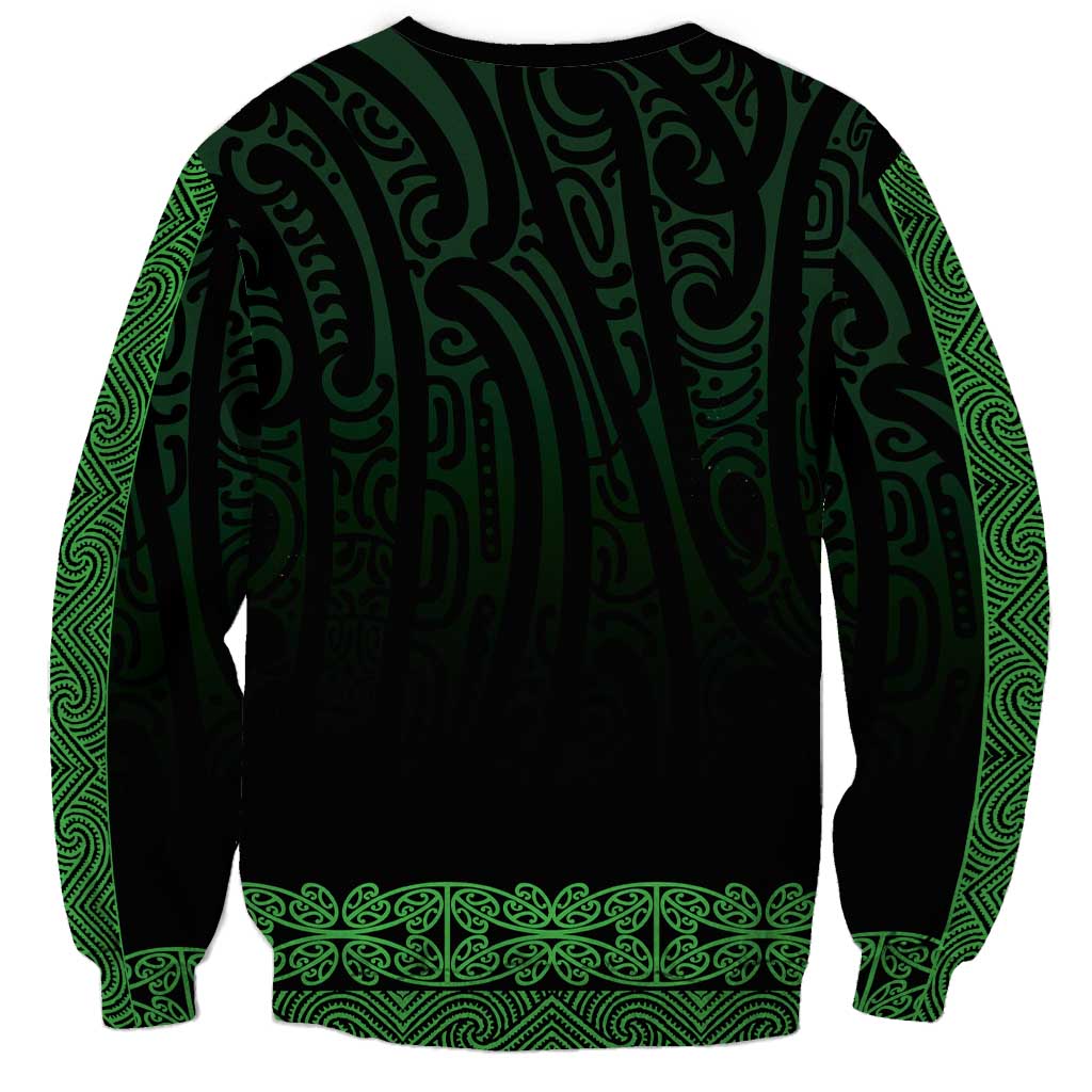 New Zealand Maori Kowhaiwhai Sweatshirt Kakariki Maui and Mangopare LT9 - Polynesian Pride