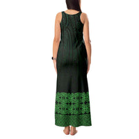New Zealand Maori Kowhaiwhai Tank Maxi Dress Kakariki Maui and Mangopare LT9 - Polynesian Pride