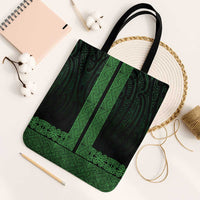 New Zealand Maori Kowhaiwhai Tote Bag Kakariki Maui and Mangopare LT9 Black Strap One Size Green - Polynesian Pride