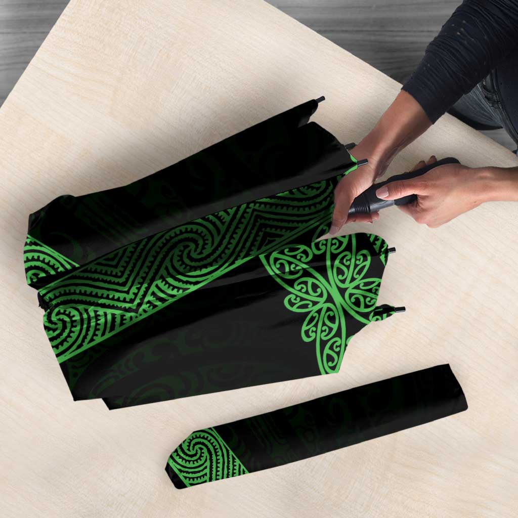 New Zealand Maori Kowhaiwhai Umbrella Kakariki Maui and Mangopare LT9 - Polynesian Pride