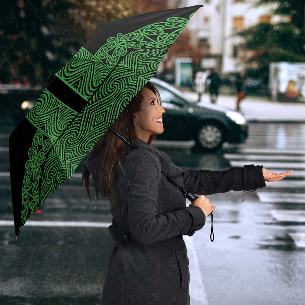 New Zealand Maori Kowhaiwhai Umbrella Kakariki Maui and Mangopare LT9 - Polynesian Pride