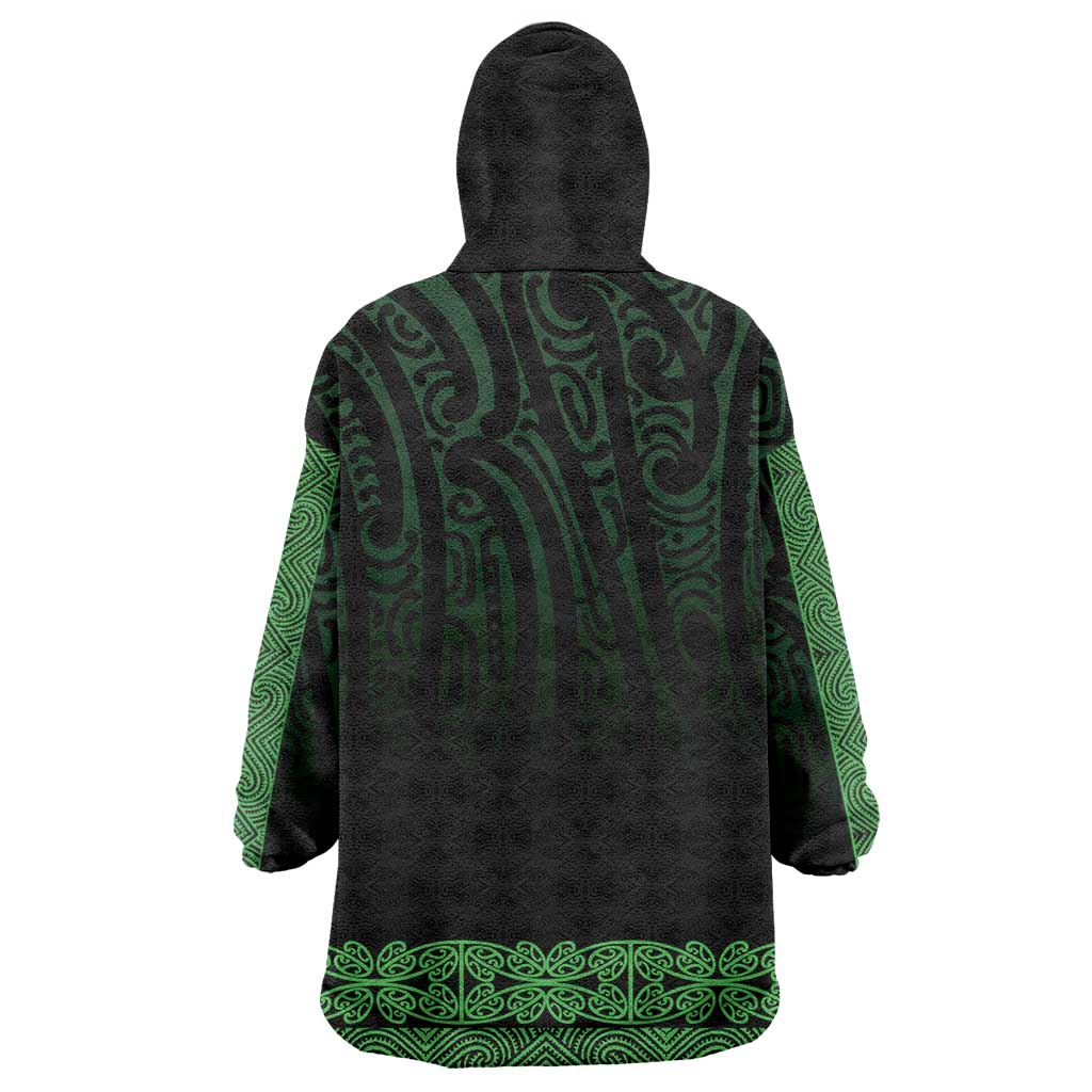 New Zealand Maori Kowhaiwhai Wearable Blanket Hoodie Kakariki Maui and Mangopare LT9 - Polynesian Pride