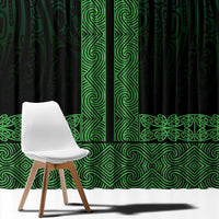 New Zealand Maori Kowhaiwhai Window Curtain Kakariki Maui and Mangopare LT9 - Polynesian Pride