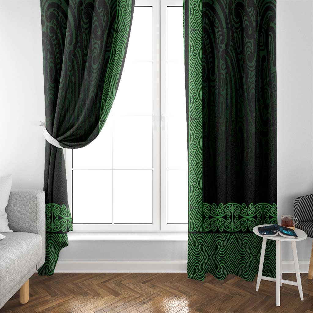 New Zealand Maori Kowhaiwhai Window Curtain Kakariki Maui and Mangopare LT9 - Polynesian Pride