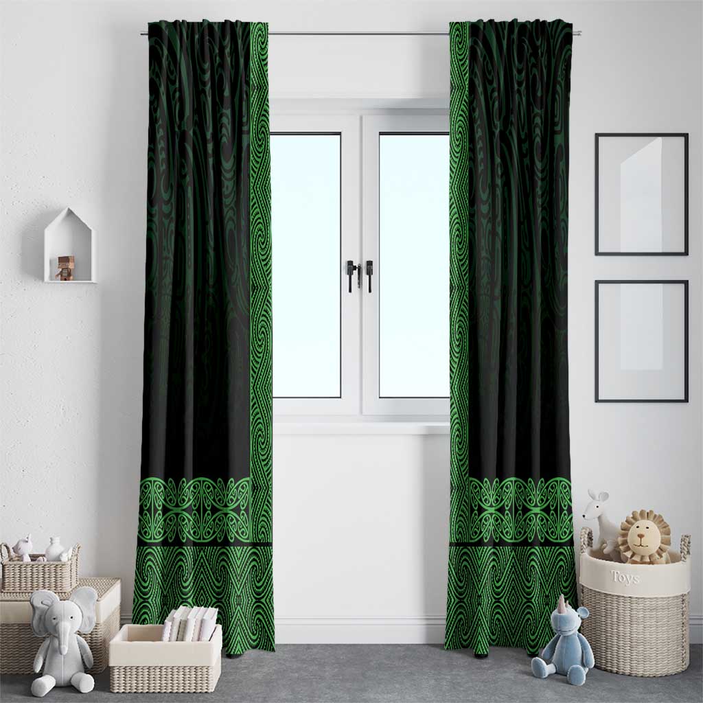 New Zealand Maori Kowhaiwhai Window Curtain Kakariki Maui and Mangopare LT9 - Polynesian Pride