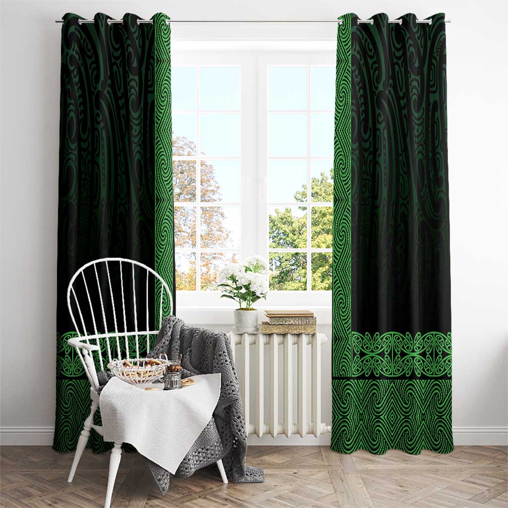 New Zealand Maori Kowhaiwhai Window Curtain Kakariki Maui and Mangopare LT9 - Polynesian Pride