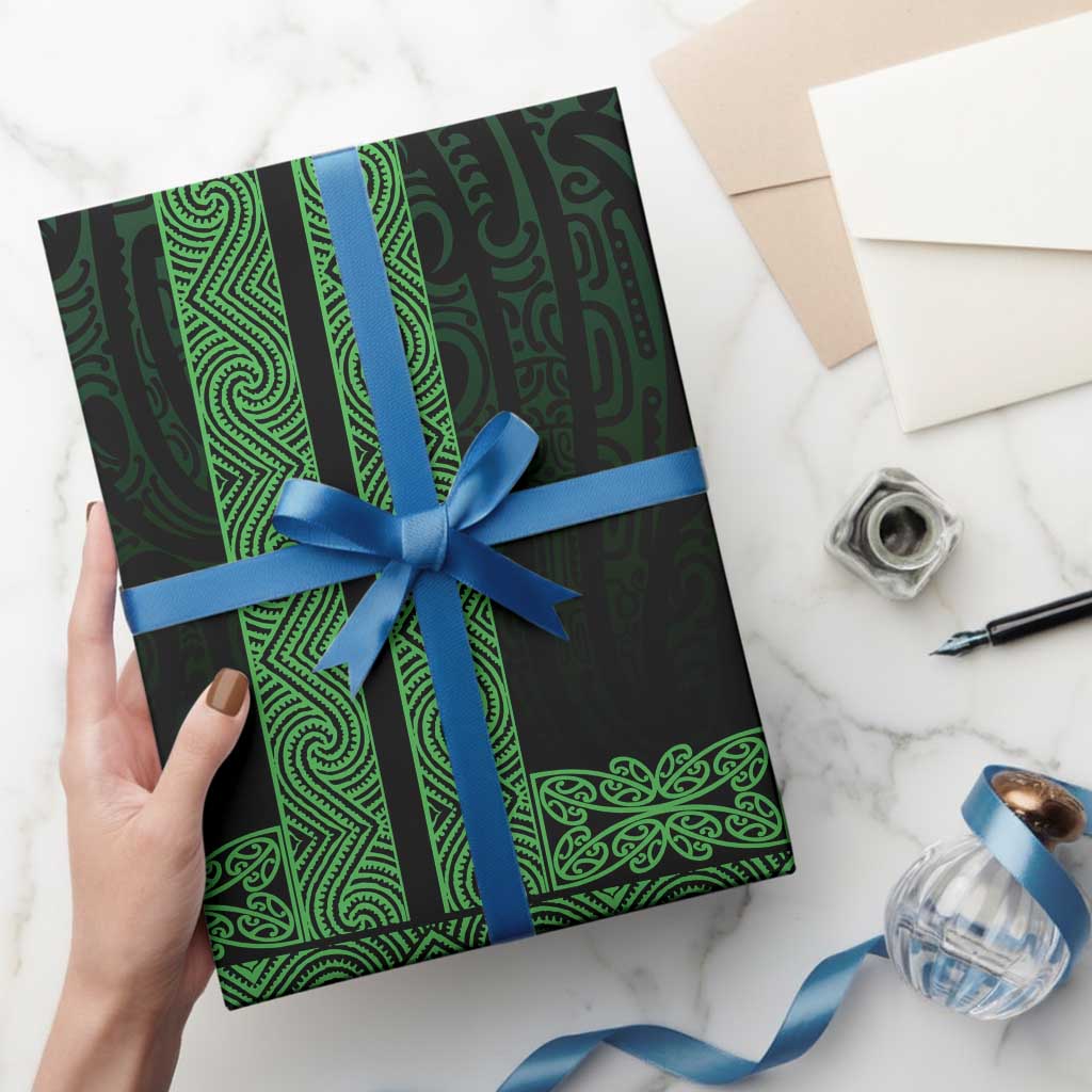 New Zealand Maori Kowhaiwhai Wrapping Paper Kakariki Maui and Mangopare LT9 - Polynesian Pride