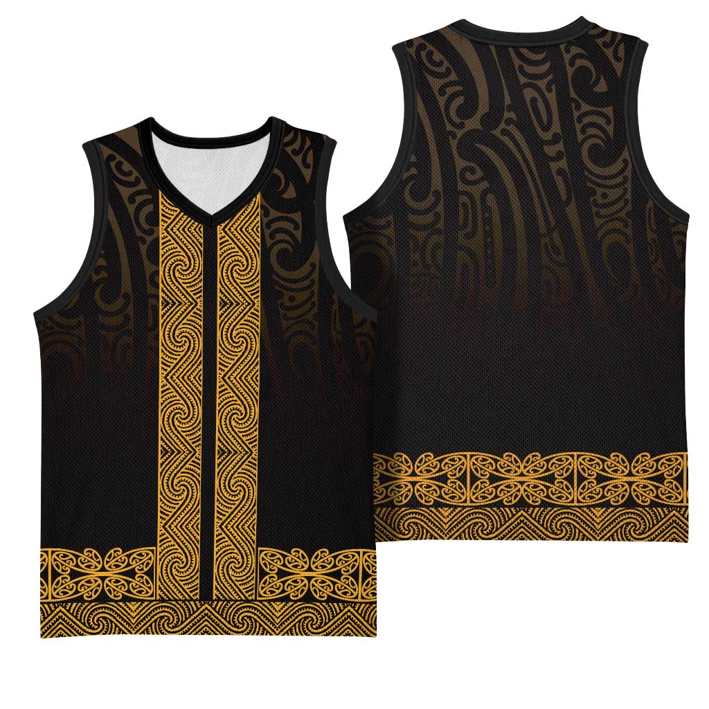 New Zealand Maori Kowhaiwhai Basketball Jersey Karaka Maui and Mangopare LT9 - Polynesian Pride