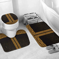 New Zealand Maori Kowhaiwhai Bathroom Set Karaka Maui and Mangopare LT9 Mat Set Only (3 pcs) One Size Gold - Polynesian Pride