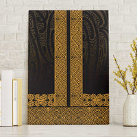 New Zealand Maori Kowhaiwhai Canvas Wall Art Karaka Maui and Mangopare LT9 Without Frame Gold - Polynesian Pride