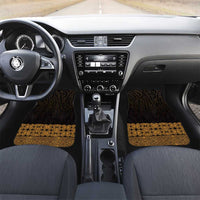 New Zealand Maori Kowhaiwhai Car Mats Karaka Maui and Mangopare LT9 Set 2pcs - Front Gold - Polynesian Pride