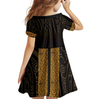 New Zealand Maori Kowhaiwhai Family Matching Off Shoulder Maxi Dress and Hawaiian Shirt Karaka Maui and Mangopare LT9 - Polynesian Pride