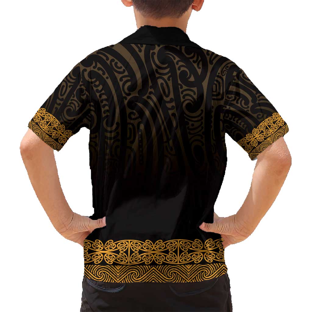 New Zealand Maori Kowhaiwhai Family Matching Puletasi and Hawaiian Shirt Karaka Maui and Mangopare LT9 - Polynesian Pride