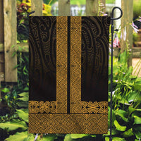 New Zealand Maori Kowhaiwhai Garden Flag Karaka Maui and Mangopare LT9 Garden Flag Gold - Polynesian Pride