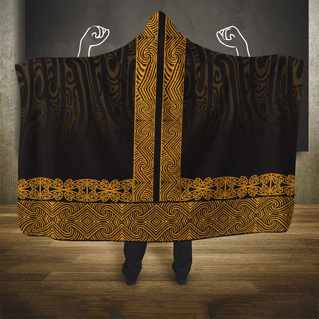 New Zealand Maori Kowhaiwhai Hooded Blanket Karaka Maui and Mangopare LT9 - Polynesian Pride