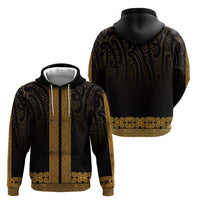 New Zealand Maori Kowhaiwhai Hoodie Karaka Maui and Mangopare LT9 - Polynesian Pride