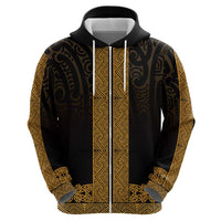New Zealand Maori Kowhaiwhai Hoodie Karaka Maui and Mangopare LT9 - Polynesian Pride