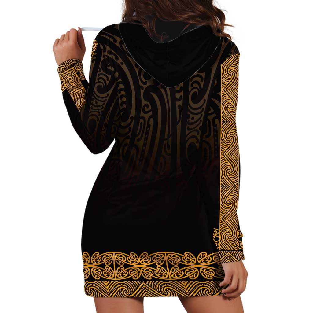 New Zealand Maori Kowhaiwhai Hoodie Dress Karaka Maui and Mangopare LT9 - Polynesian Pride
