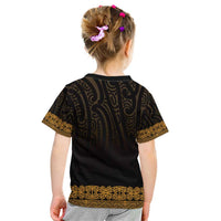 New Zealand Maori Kowhaiwhai Kid T Shirt Karaka Maui and Mangopare LT9 - Polynesian Pride